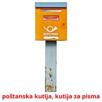 poštanska kutija, kutija za pisma flashcards illustrate