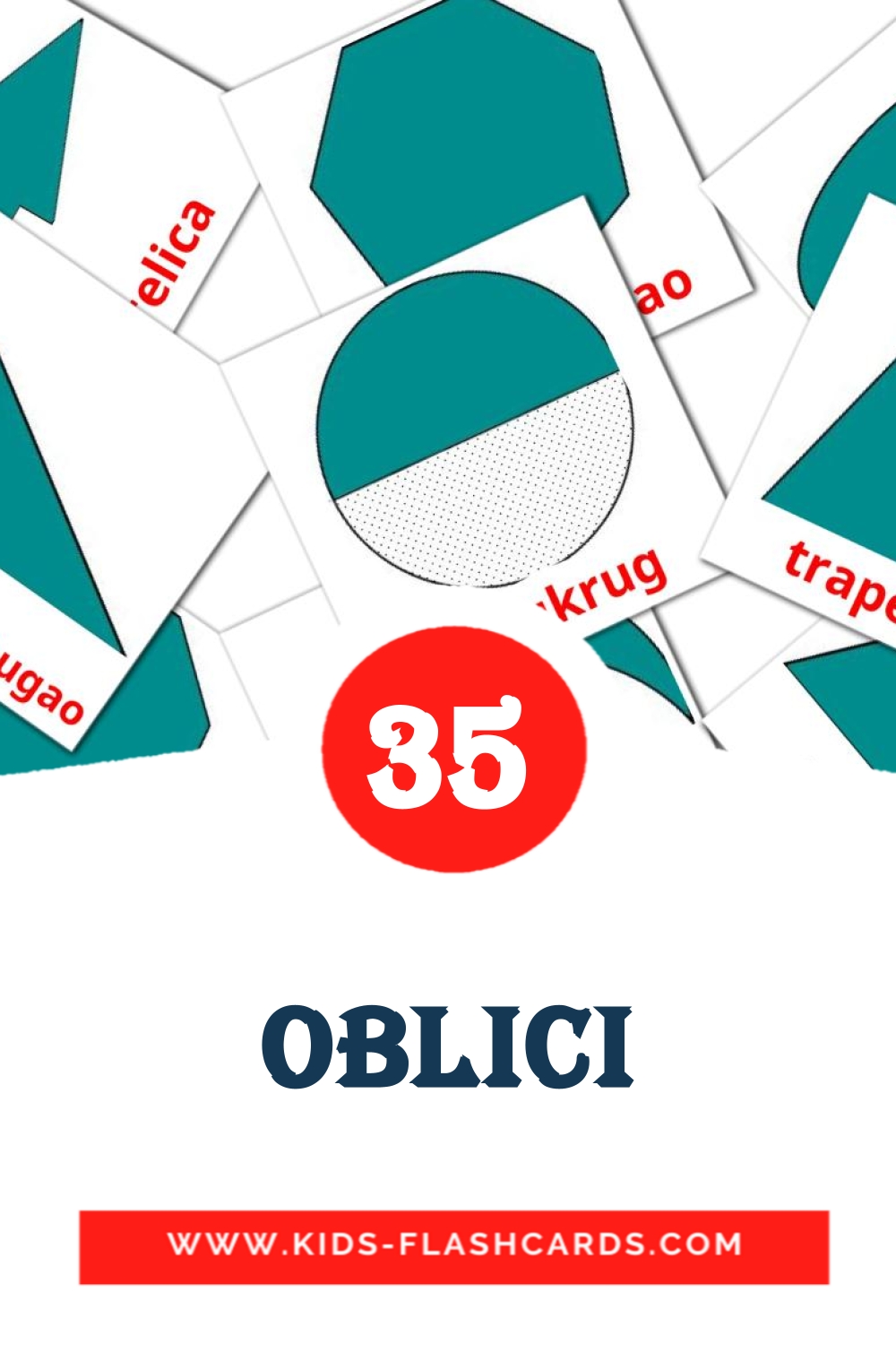 35 cartes illustrées de Oblici pour la maternelle en bosniaque