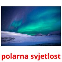 polarna svjetlost flashcards illustrate