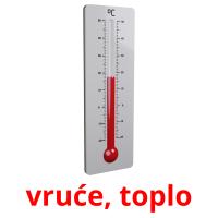 vruće, toplo picture flashcards