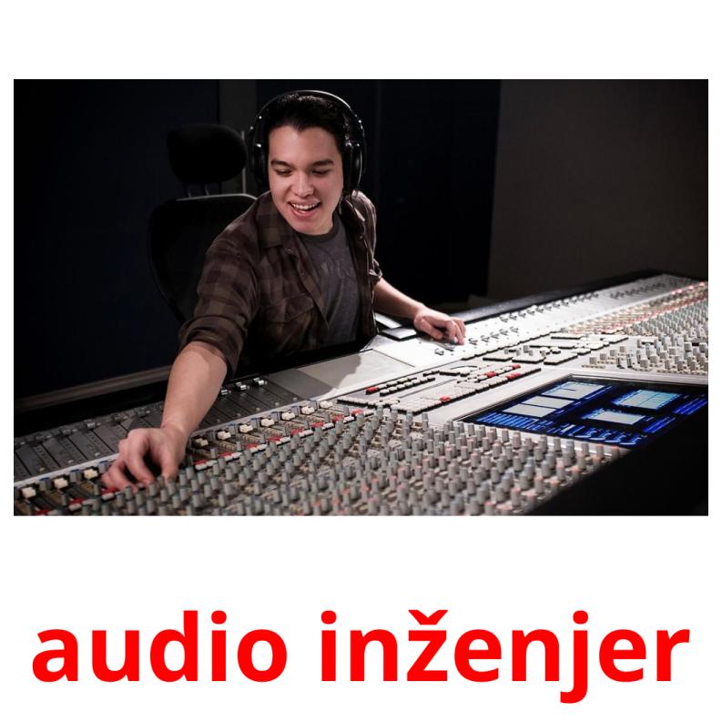 audio inženjer Tarjetas didacticas