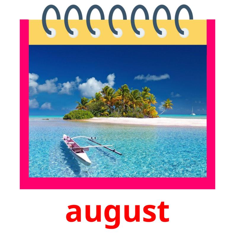 august picture flashcards