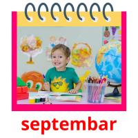septembar picture flashcards
