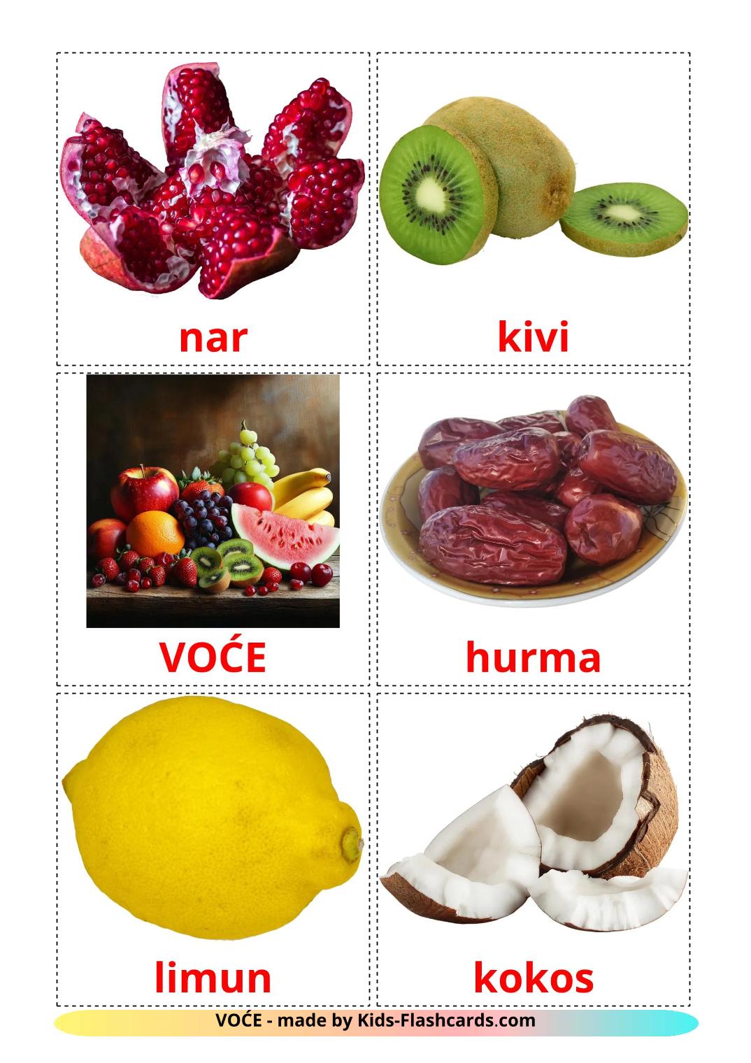 Fruit  - 21 gratis printbare bosnische kaarten