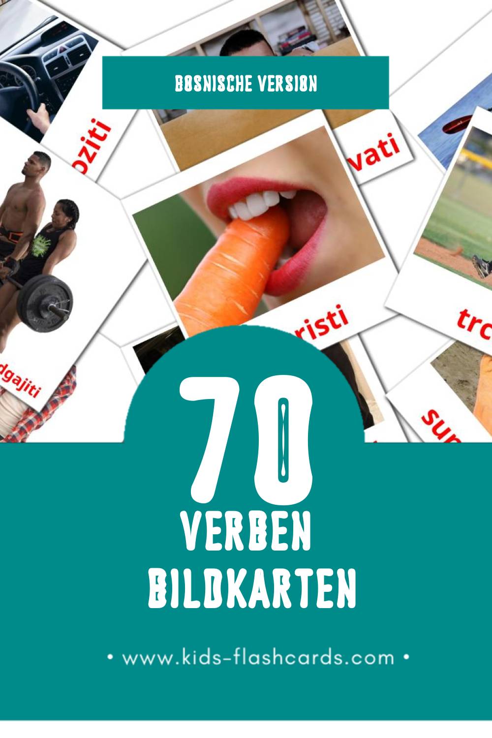 Visual Glagoli Flashcards für Kleinkinder (103 Karten in Bosnisch)