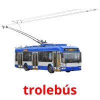 trolebús Tarjetas didacticas