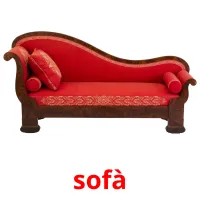 sofà Bildkarteikarten