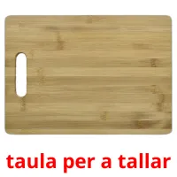 taula per a tallar Tarjetas didacticas