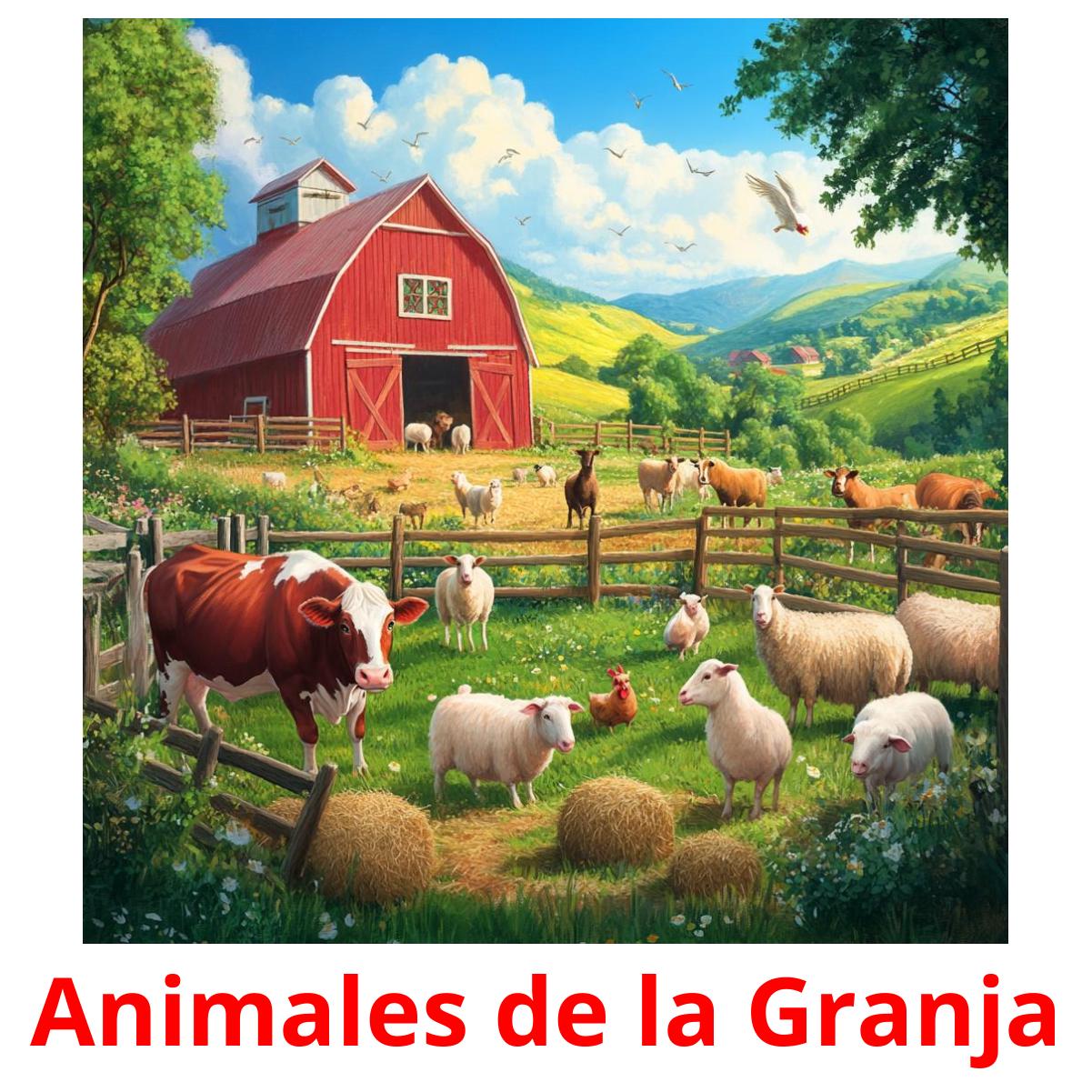 Animales de la Granja Bildkarteikarten