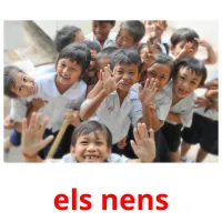 els nens cartões com imagens
