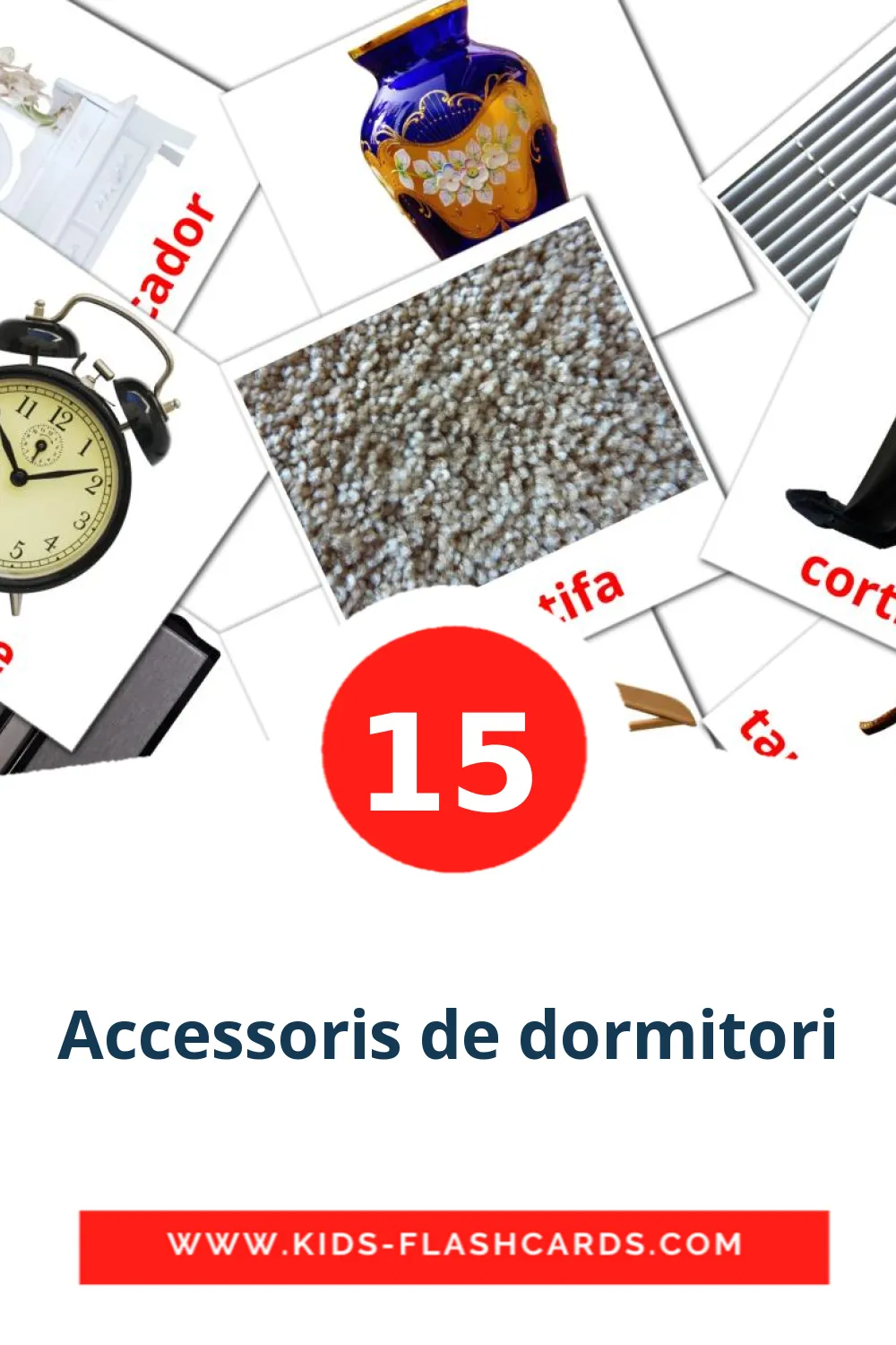 15 carte illustrate di Accessoris de dormitori per la scuola materna in luxembourgeois