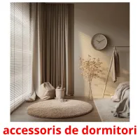 accessoris de dormitori flashcards illustrate