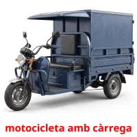 motocicleta amb càrrega cartões com imagens