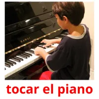 tocar el piano picture flashcards