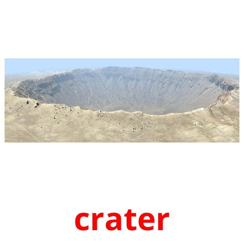 crater Tarjetas didacticas