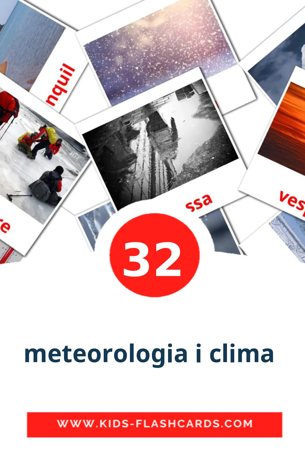 32 meteorologia i clima  Picture Cards for Kindergarden in catalan