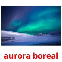aurora boreal picture flashcards