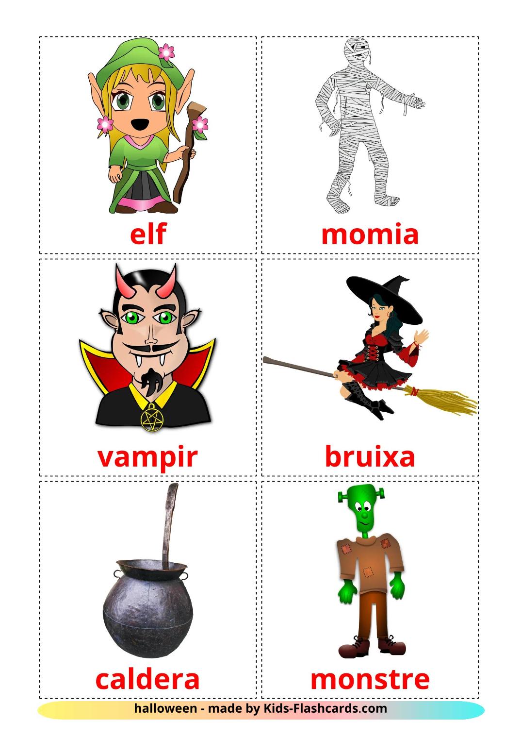 Halloween - 17 fichas de catalán para imprimir gratis 