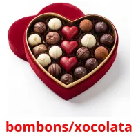 bombons/xocolata flashcards illustrate
