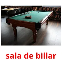 sala de billar Bildkarteikarten