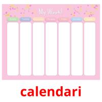 calendari flashcards illustrate