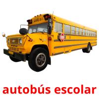 autobús escolar Tarjetas didacticas