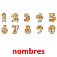 nombres flashcards illustrate