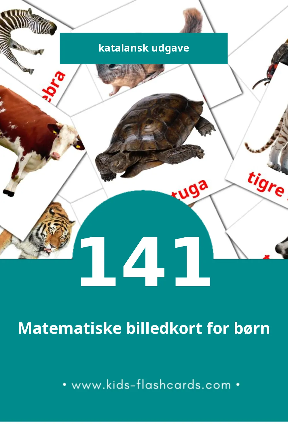 Visuelle billedkort for børn om Animals til småbørn (141 kort på Katalansk)