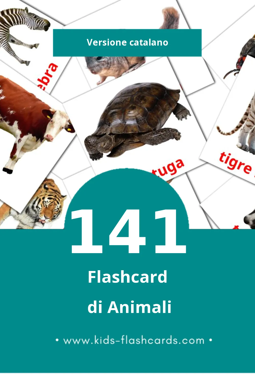 Schede visive sugli Animals per bambini (141 schede in Catalano)