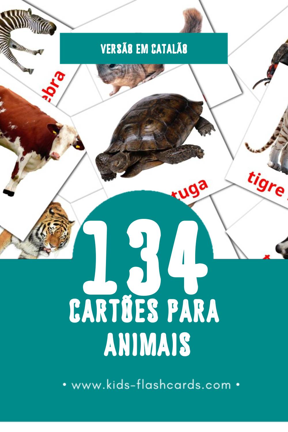 Flashcards de Animals Visuais para Toddlers (134 cartões em Catalão)