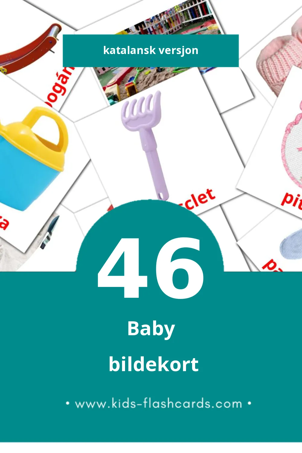 Visuelle Nadó bildekort for småbarn (46 kort på Katalansk)