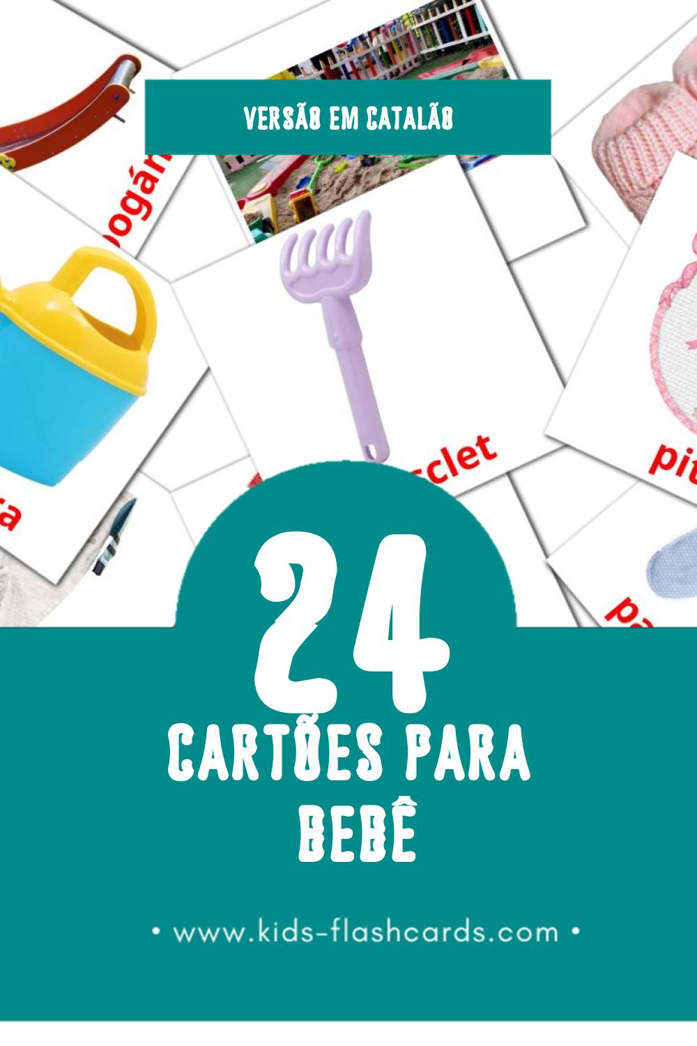 Flashcards de Nadó Visuais para Toddlers (24 cartões em Catalão)