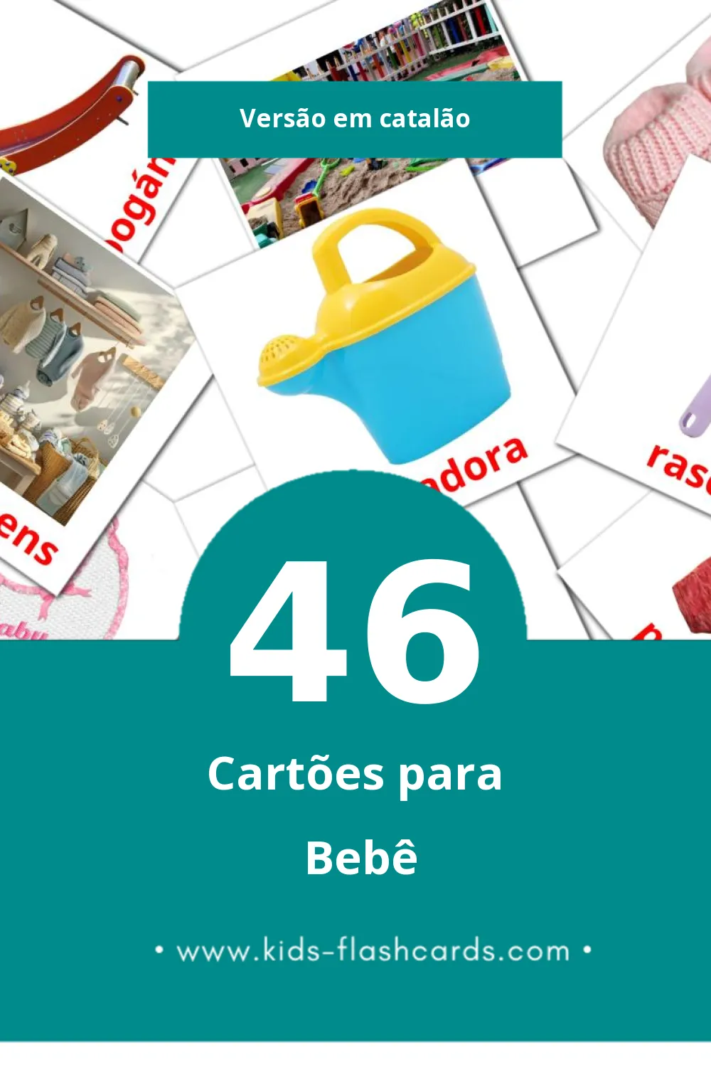 Flashcards de Nadó Visuais para Toddlers (46 cartões em Catalão)