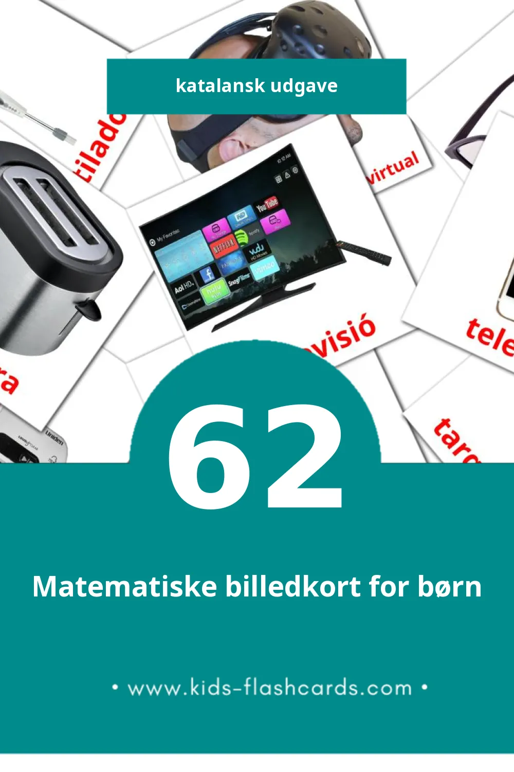 Visuele Aparells domèstics Leerkaarten voor Kleuters (62 kaarten in het Catalaans)
