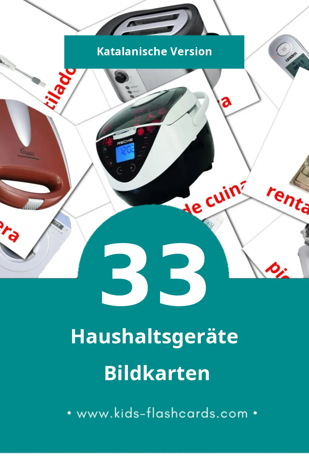 Visual Aparells domèstics Flashcards für Kleinkinder (62 Karten in Katalanisch)