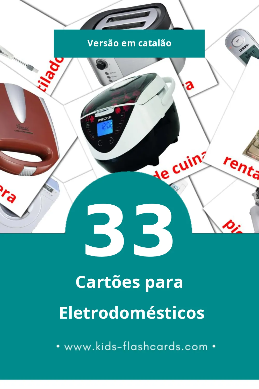 Flashcards de Aparells domèstics Visuais para Toddlers (62 cartões em Catalão)