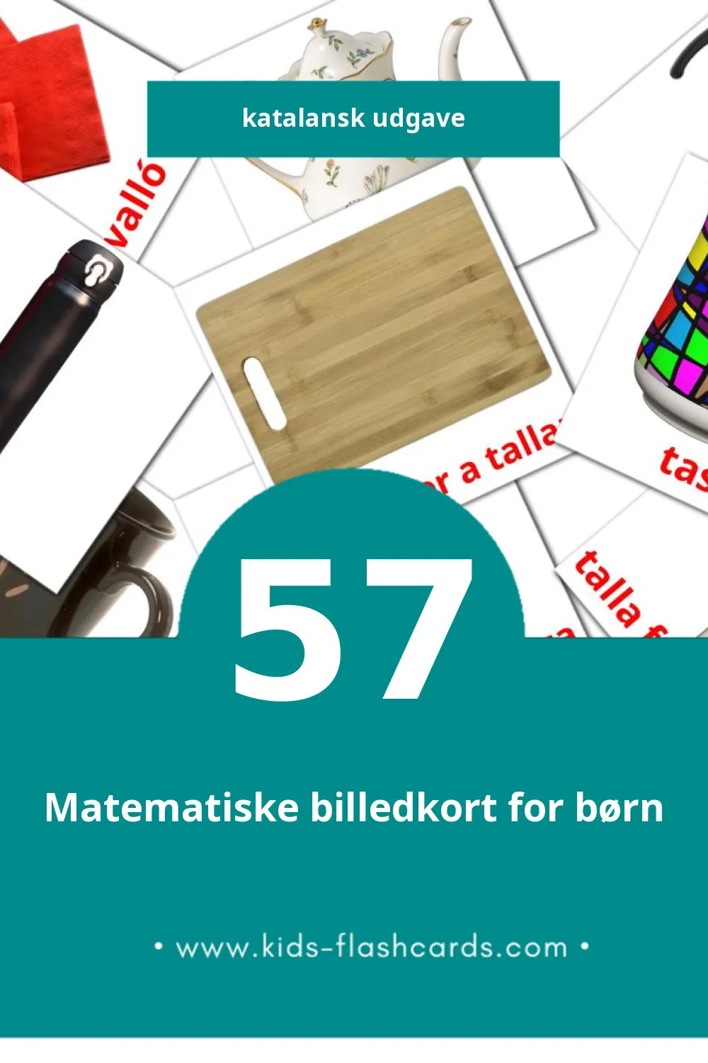 Visuelle billedkort for børn om CUINA til småbørn (57 kort på Katalansk)