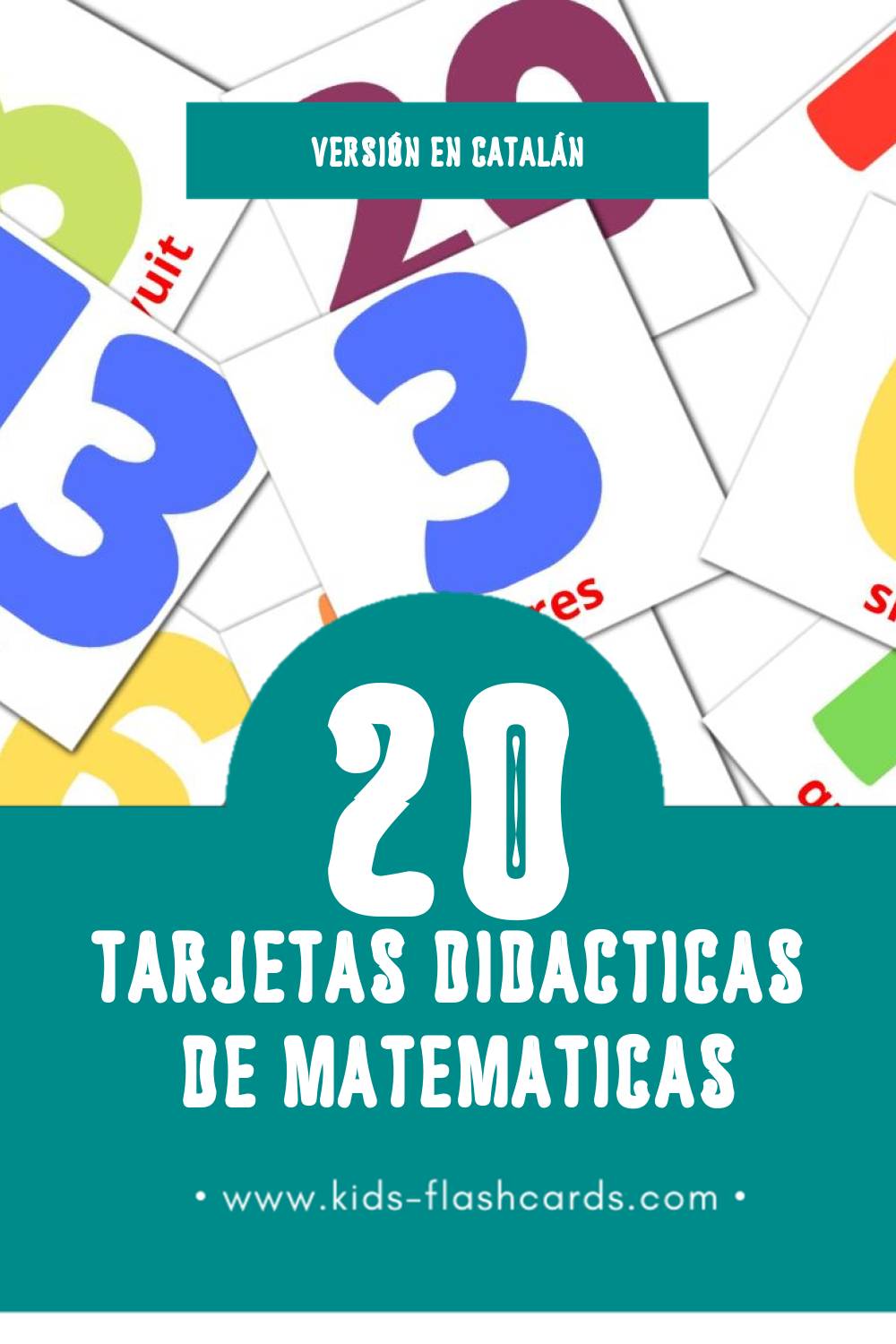 Tarjetas visuales de Matemàtiques  para niños pequeños (20 tarjetas en Catalán)