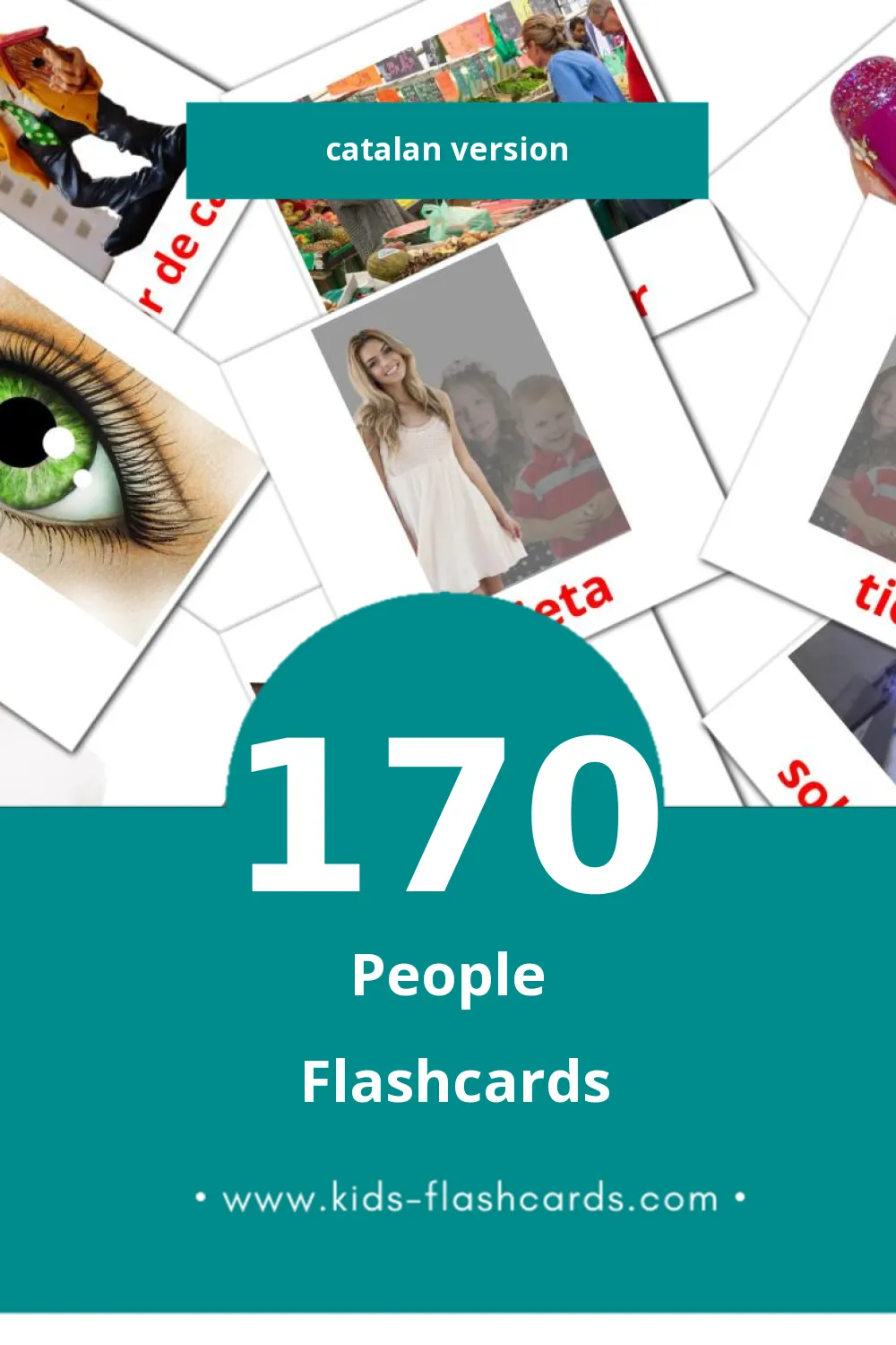 Visual Persones Flashcards for Toddlers (170 cards in Catalan)