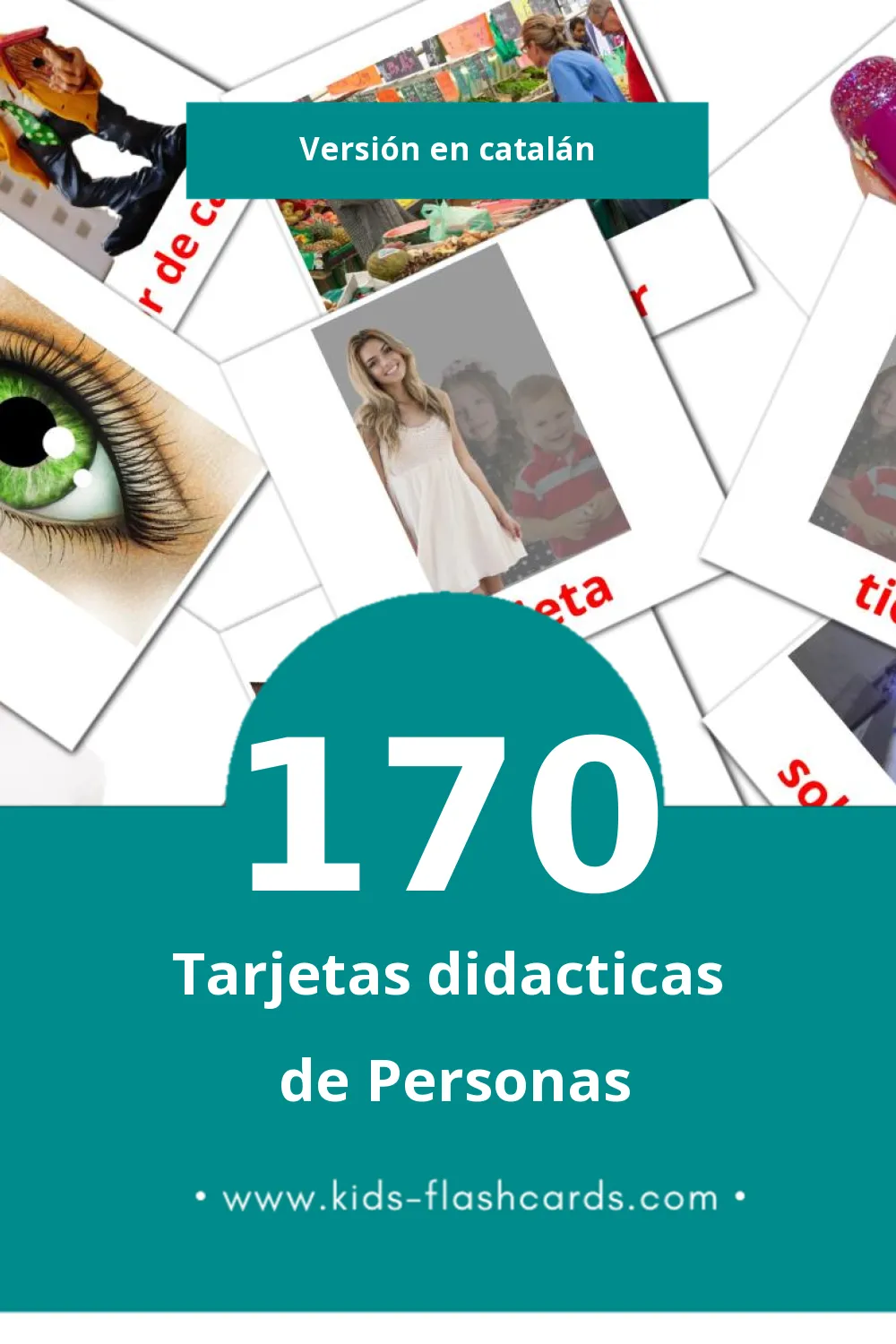 Tarjetas visuales de Persones para niños pequeños (170 tarjetas en Catalán)