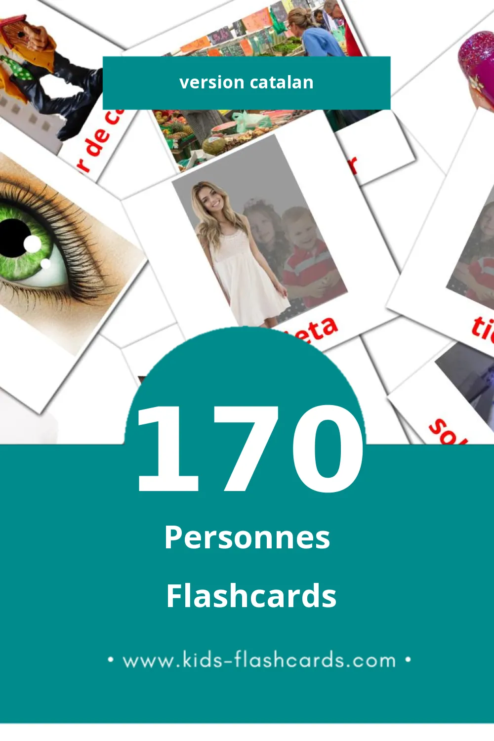 Flashcards Visual Persones pour les tout-petits (170 cartes en Catalan)