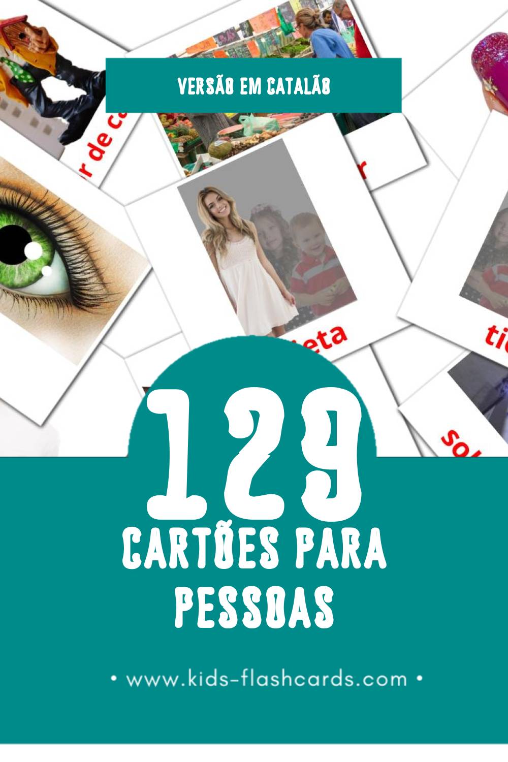 Flashcards de Persones Visuais para Toddlers (129 cartões em Catalão)