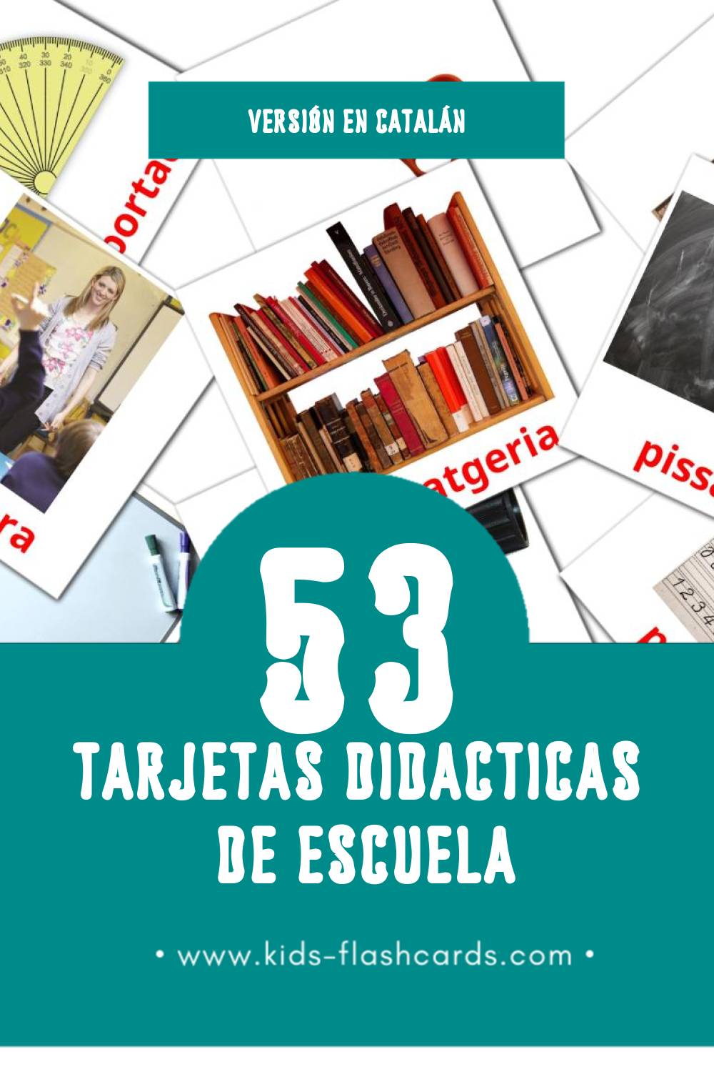 Tarjetas visuales de Escola para niños pequeños (36 tarjetas en Catalán)
