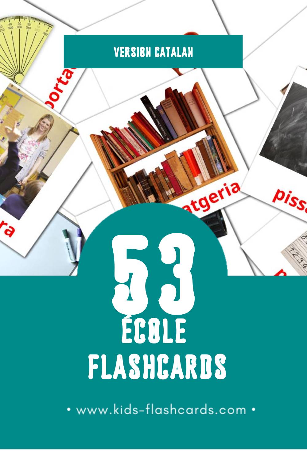 Flashcards Visual Escola pour les tout-petits (36 cartes en Catalan)