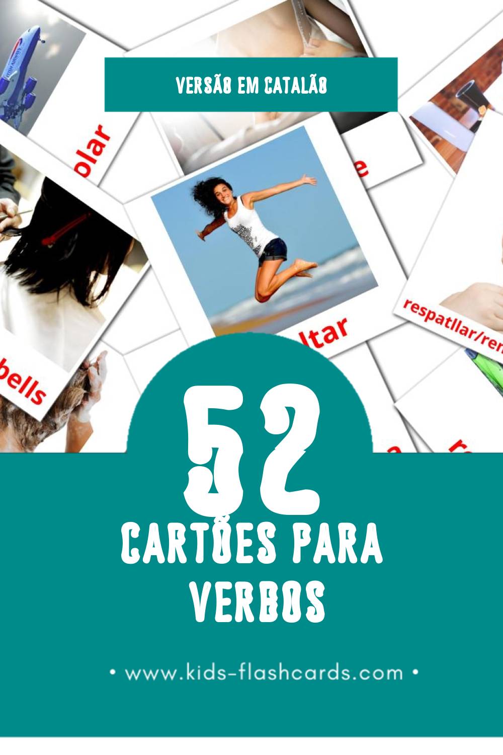 Flashcards de Verbs Visuais para Toddlers (52 cartões em Catalão)