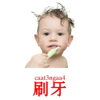 刷牙 Bildkarten für Kinder