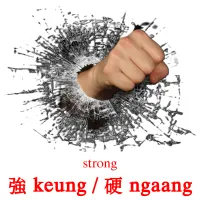 強 keung / 硬 ngaang cartes de vocabulaire