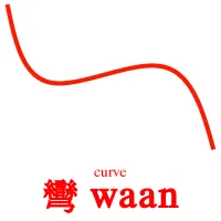 彎 waan cartes de vocabulaire