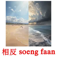 相反 soeng faan cartes de vocabulaire