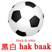 黑白 hak baak cartes de vocabulaire